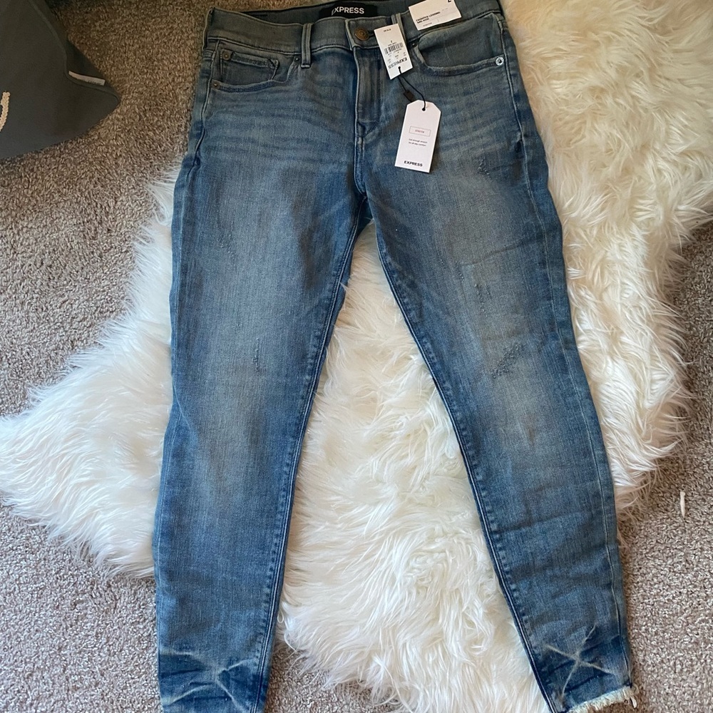 Express mid rise legging jeans 2